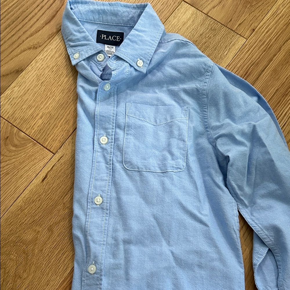 The Children's Place Light Blue Casual Button-Down Shirt